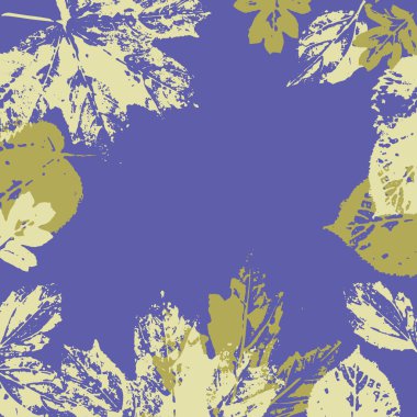 vektör sonbahar yaprak çerçeve.