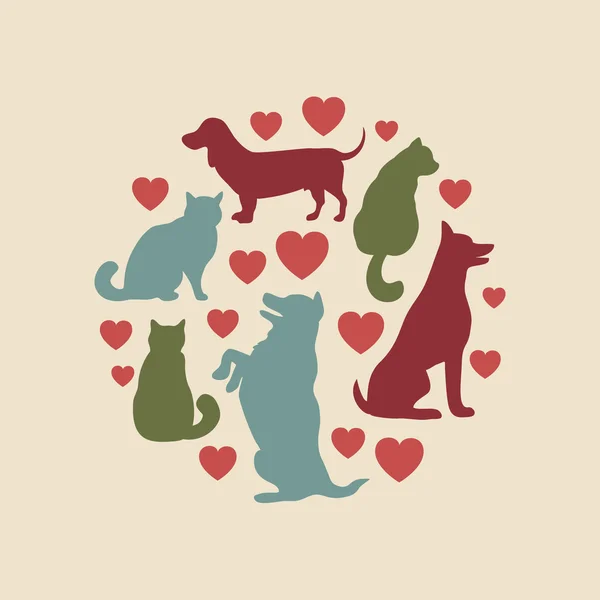 Love Cats Dogs Cartoon Icon Element Stock Illustration 1209684232