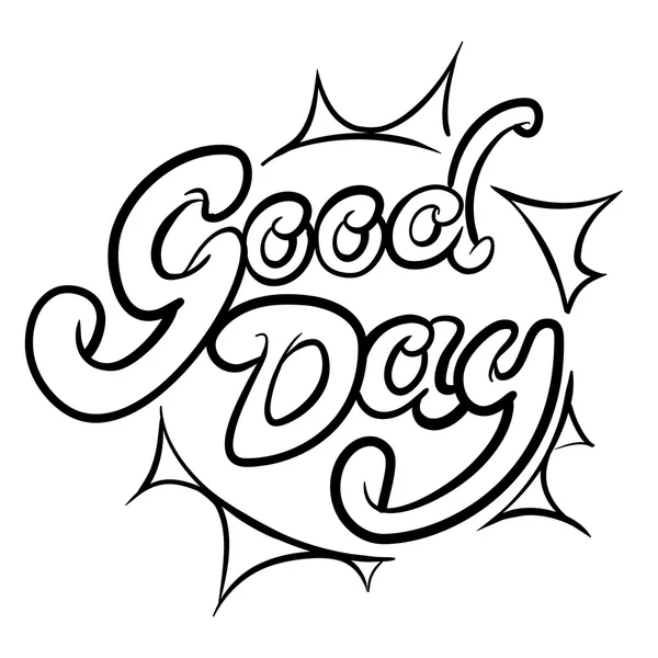 Good day typographic composition — Stock Vector