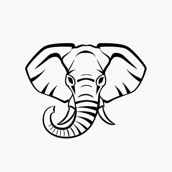 Vector olifant hoofd — Stockvector