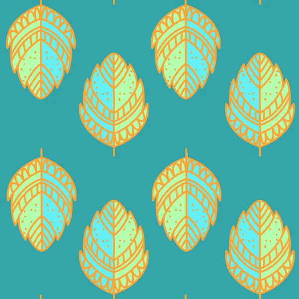 Vntage leaf pattern — Stock Vector