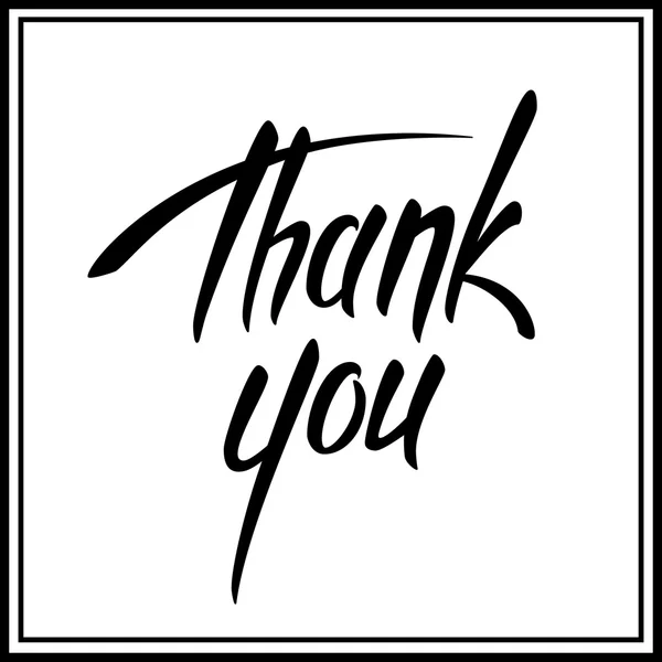 Thank you lettering card. — Stock Vector