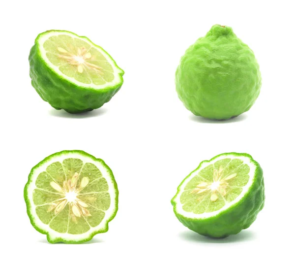 Fresh Bergamot Collection Nature Tropical Fruit Use Cooking Skin Care — Stock Photo, Image