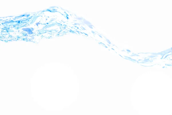 Yta Vatten Våg Transparent Blå Med Bubblor Vacker Natur Vit — Stockfoto