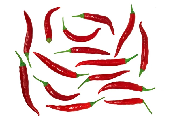 Kırmızı Biber Doğada Kırmızı Biber Üst Görünüm Taze Gıda Malzemeleri — Stok fotoğraf