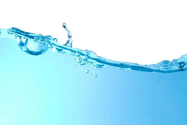 Ondulación Azul Fondo Salpicadura Con Burbujas Claras Bajo Agua Aislado —  Fotos de Stock