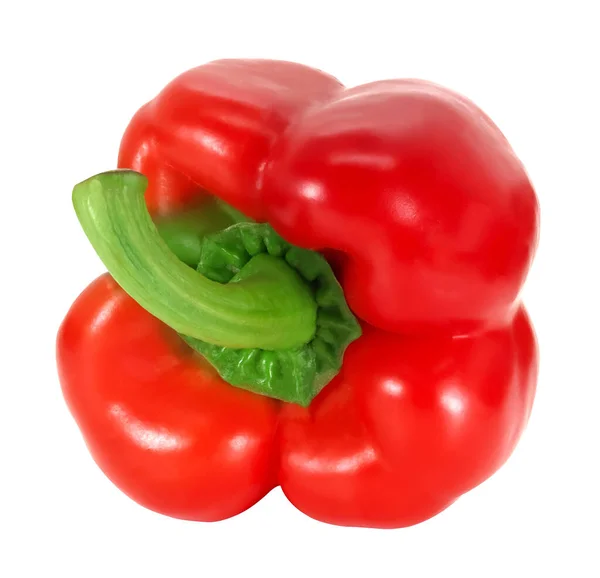 Sweet Pepper Bell Pepper Organic Red Ready Eat Isolated White — Stock Photo, Image