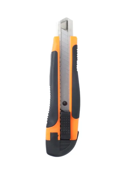 Steel Cutter Knife Orange Gummihandtag Används För Att Skära Saker — Stockfoto