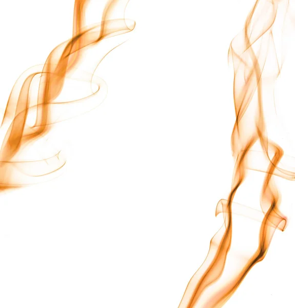 Swirling Motion Brown Smoke Fog Group Abstract Line Isolated White — Stock Photo, Image