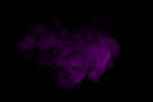 Close Purple Smoke Spray Humidifier Isolated Black Background — Stock Photo, Image