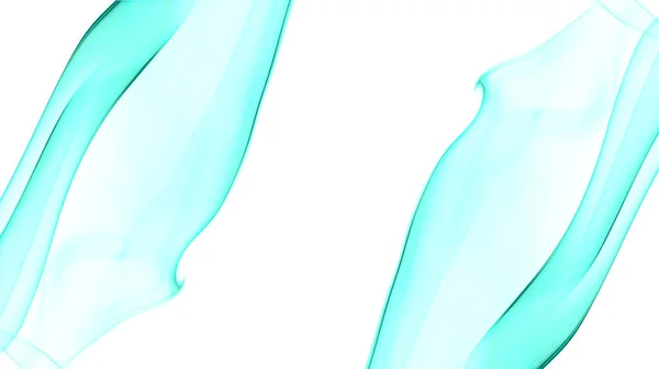 Скручений Рух Блакитного Диму Або Туманної Групи Абстрактна Лінія Ізольована — стокове фото