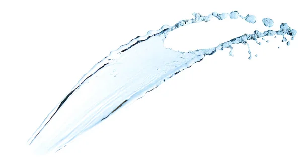 Blå Vatten Stänk Vacker Stänk Rent Vatten Isolerad Vit Bakgrund — Stockfoto