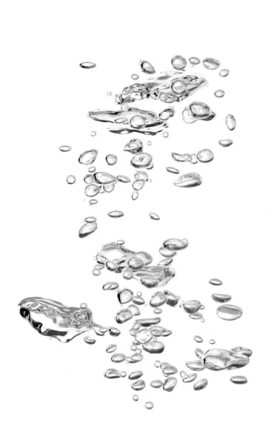 Bubble Soda Black Oxygen Air Underwater Clear Liquid Bubbles Flowing — Stock Photo, Image
