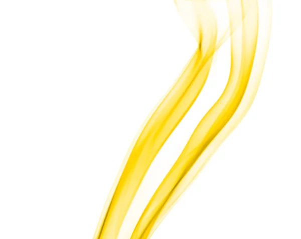 Абстрактний Закручений Рух Жовтого Диму Рухається Білому Тлі Парова Пожежна — стокове фото