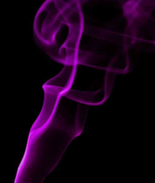 Swirling Movement Purple Smoke Group Abstract Line Isolated Black Background — Stock Photo, Image