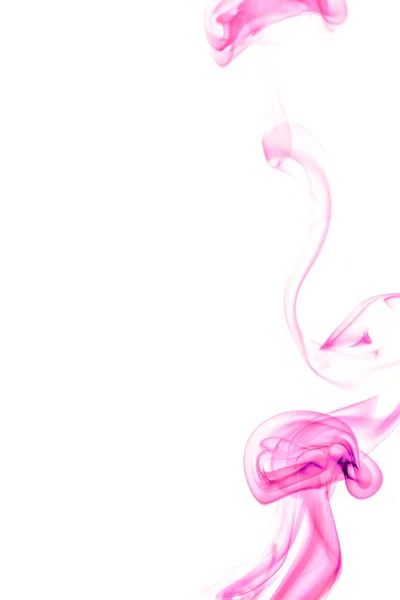 Movimento Vorticoso Fumo Rosa Gruppo Nebbia Linea Astratta Isolata Sfondo — Foto Stock