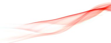 Kırmızı duman grubunun dönen hareketi, soyut çizgi beyaz arkaplanda izole edildi