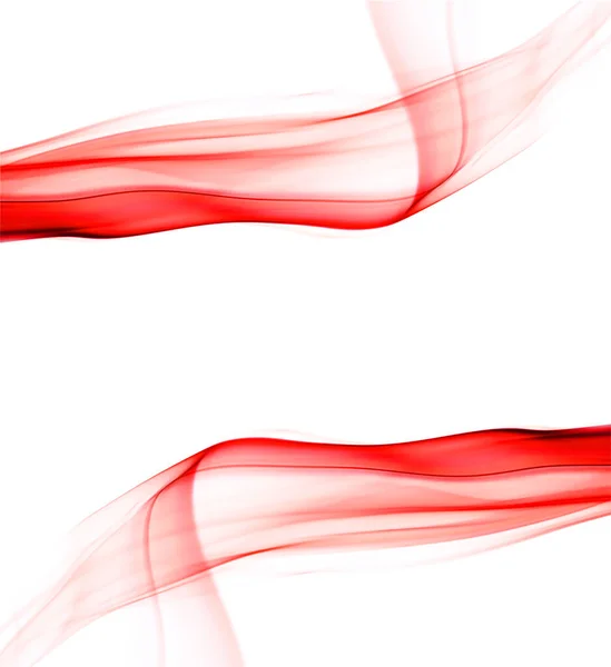 Wirbelnde Bewegung Der Roten Rauchgruppe Abstrakte Linie Auf Weißem Hintergrund — Stockfoto