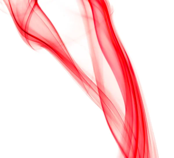Wirujący Ruch Grupy Czerwonego Dymu Abstrakcyjna Linia Izolowana Białym Tle — Zdjęcie stockowe