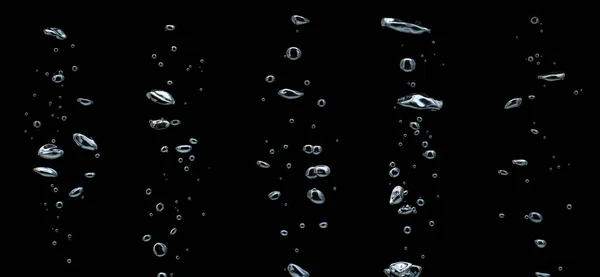 Bulle Eau Collecte Air Oxygène Blanc Dans Liquide Transparent Sous — Photo