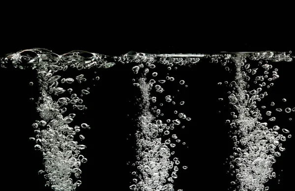 Raccolta Bolla Acqua Aria Ossigeno Bianco Liquido Trasparente Subacqueo Con — Foto Stock