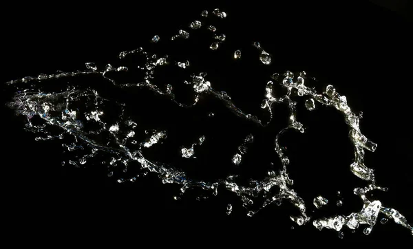 Брызги Воды Высокой Четкости Изолированы Черном Фоне — стоковое фото