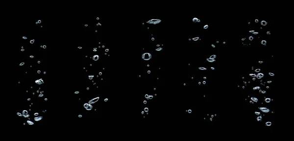 Bolha Água Coleta Oxigênio Branco Líquido Transparente Subaquático Com Bolhas — Fotografia de Stock