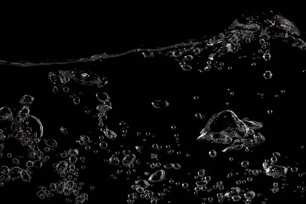 Soda Gassata Aria Ossigenata Bianca Liquido Limpido Subacqueo Con Bolle — Foto Stock