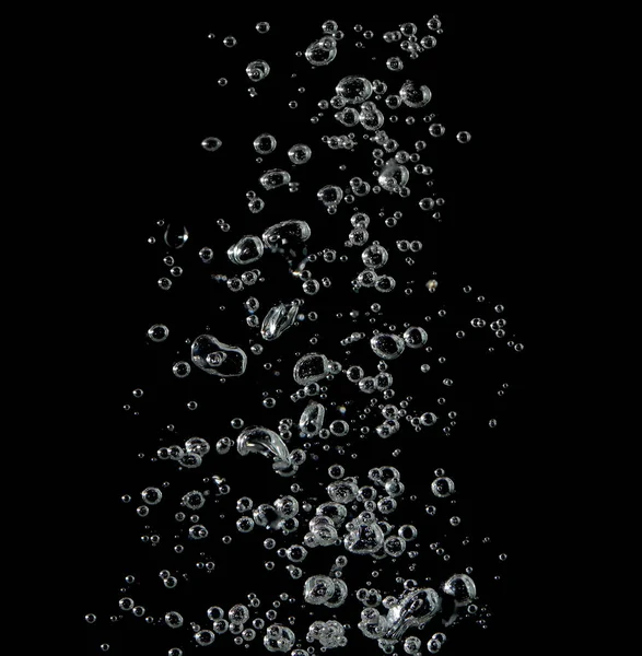 Пузырьковая Сода Белый Кислородный Воздух Подводной Прозрачной Жидкости Пузырьками Текущими — стоковое фото