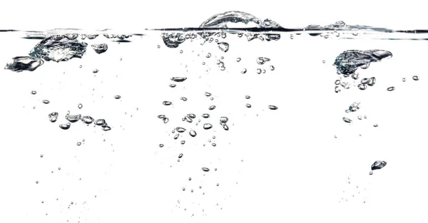 Uppsamling Vatten Bubbla Svart Syre Luft Undervattens Klar Vätska Med — Stockfoto