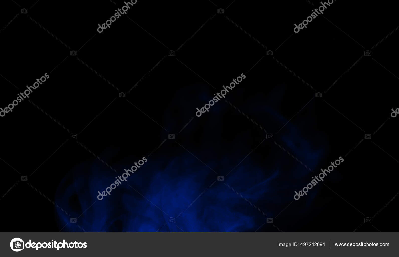 Close Floating Blue Steam Smoke Spray Isolated Black Background — Stock ...