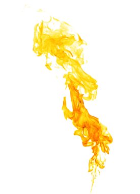 Ateş alevi beyaz arkaplanı izole etti. Hareket tasarımı, patlama etkisi, sinematik patlama sahneleri, meşaledeki ısı enerjisi kavramları. Isı dokusu, ızgarada yanar. Gece alevler yanıyor, ateş cızırdıyor