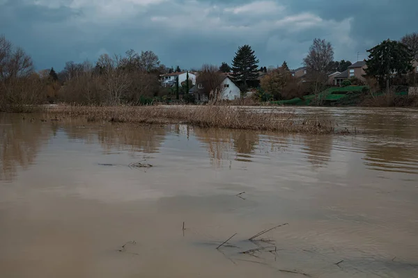 Uma Cidade Inundada Água Suja — Fotografia de Stock