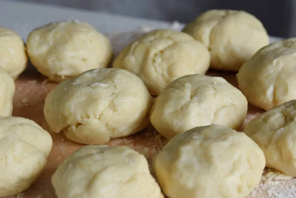 Instrucciones Para Hacer Pastel Napoleón Soplado Casa Paso Cuatro Formar —  Fotos de Stock