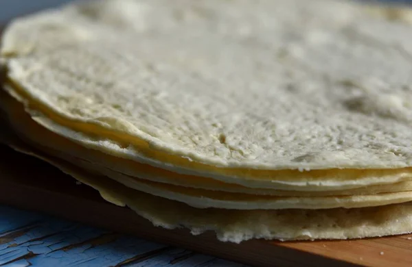 Instrucciones Para Hacer Pastel Napoleón Soplado Casa Paso Siete Después —  Fotos de Stock