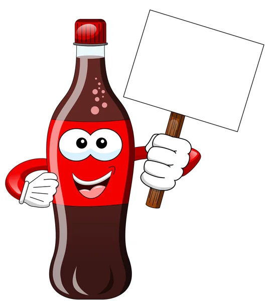 Cartoon fles banner aankondiging geïsoleerd — Stockvector