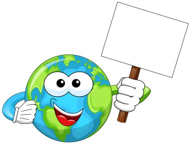 Çizgi film dünya boş billboard