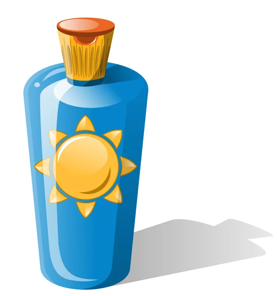 Sunscreen sun block isolated — Stock Vector