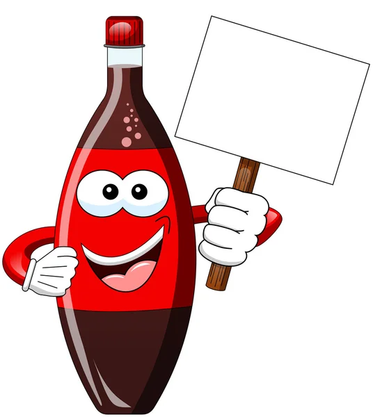 Cartoon fles banner aankondiging geïsoleerd — Stockvector