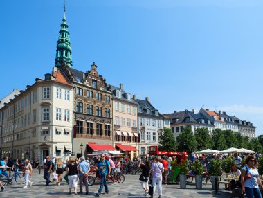 Turistler Amagertorv Amager kare Copenhagen