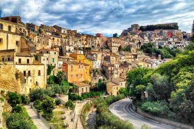 View of the city of Ragusa Sicily Italy clipart