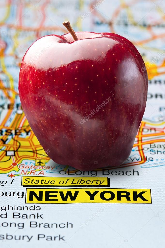 Big Apple New York Map Nickname Stock Photo C Canbedone 117594060