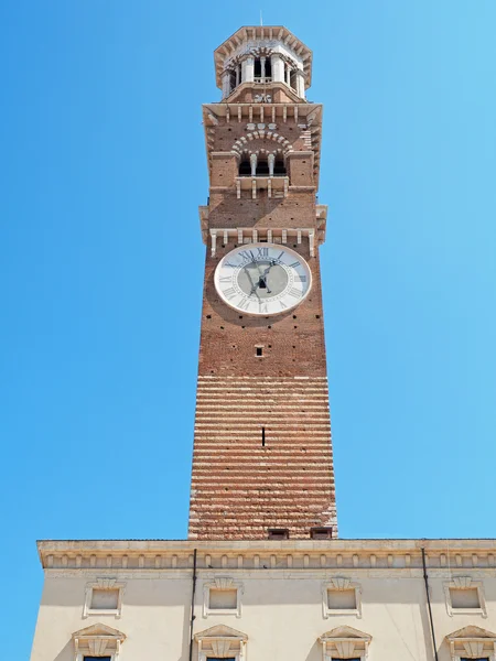 Lamberti Tower Verona Italy Stock Photo