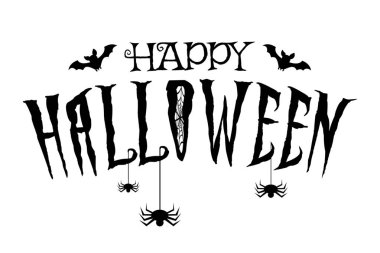 Mutlu Cadılar Bayramı kartı arkaplan duvar kağıdı grafik tasarım vektörü çizimi