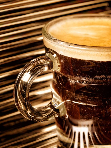 Egy Pohár Eszpresszó Olasz Kávé — Stock Fotó