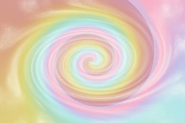 Girdap girdabı Pastel renk kıvrımlı, gökkuşağı renginde. Grafik tasarımınız için illüstrasyon.