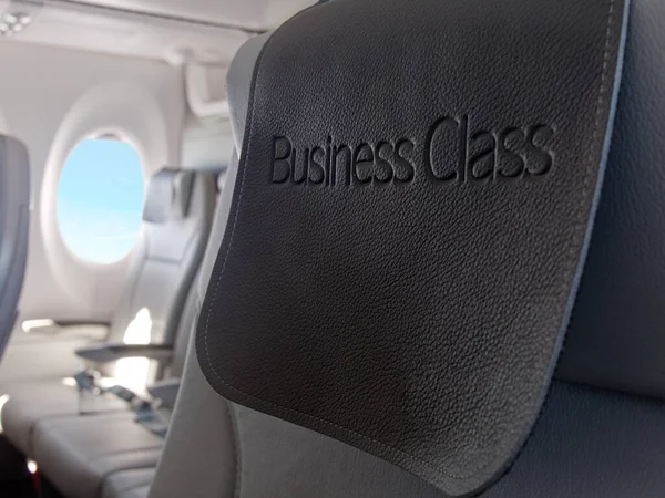 Business Class Seats Airplane Vacant — Stock Photo, Image