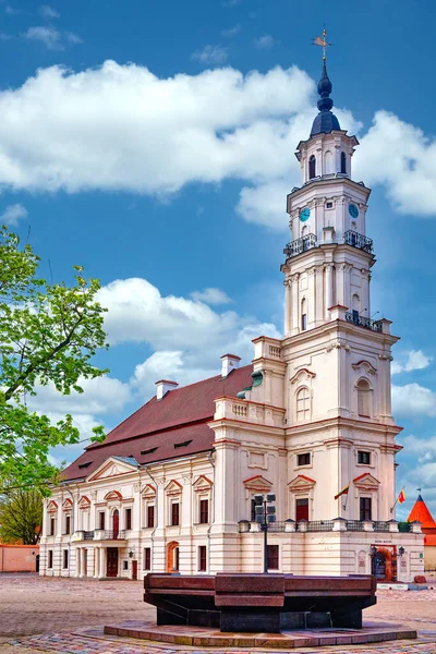 Kaunas Cidade Velha Lituânia Prefeitura Edifício Conhecido Localmente Como Cisne — Fotografia de Stock