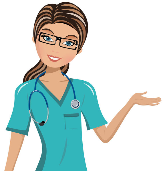 Woman Doctor Presenting