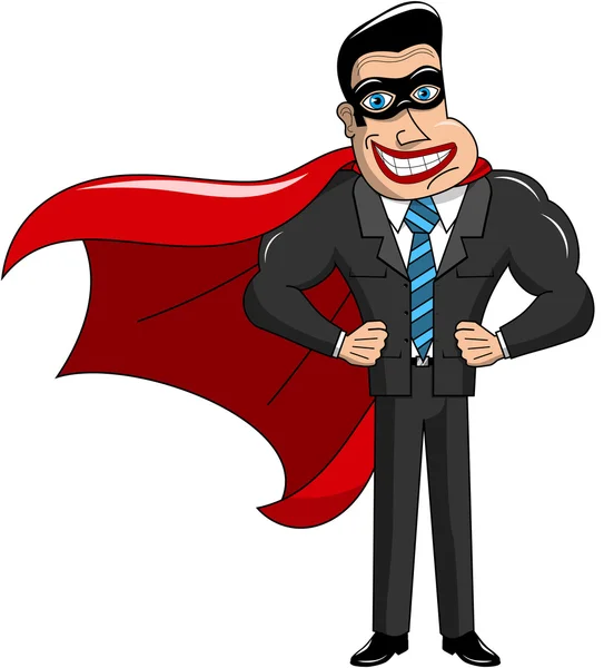Супергерой бізнесмен маскований ізольовані — стоковий вектор
